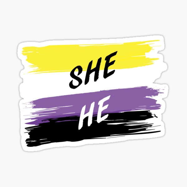 She/He pronouns Sticker