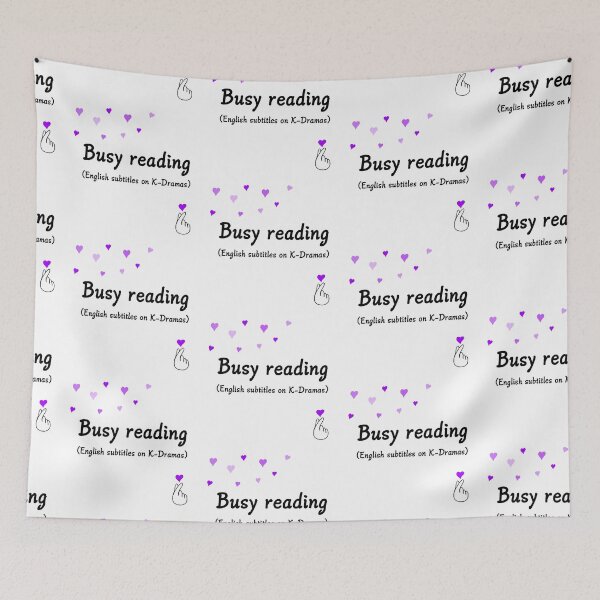 Item preview, Hearts Busy Reading (English subtitles on K-Dramas)  designed and sold by CreativeKari.