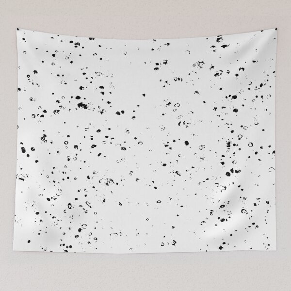 Item preview, Black and White Spilled Ink Splatter Splashes Speckles designed and sold by 5mmpaper.
