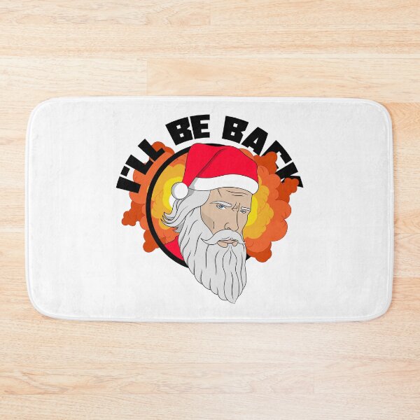 Item preview, I'll be back | cool action hero Santa Claus illustration designed and sold by ProdbyNiECO.