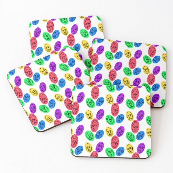 Item preview, Colorful Abstract Single Line Faces designed and sold by radiantdark.