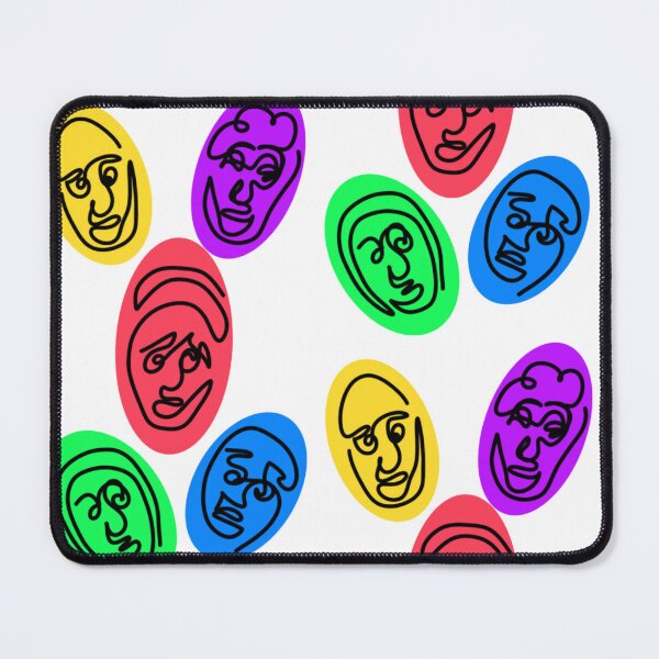 Item preview, Colorful Abstract Single Line Faces designed and sold by radiantdark.