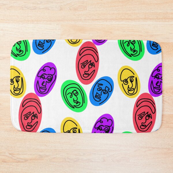 Item preview, Colorful Abstract Single Line Faces designed and sold by radiantdark.