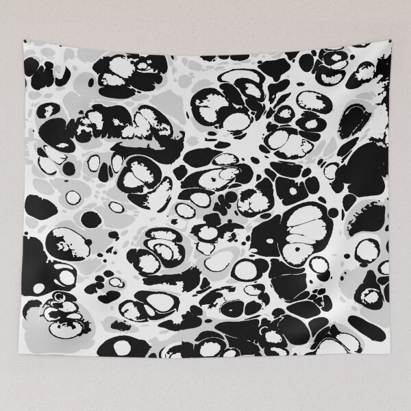 Item preview, Black white gray ink paint spilled mess splashes platter effect designed and sold by 5mmpaper.