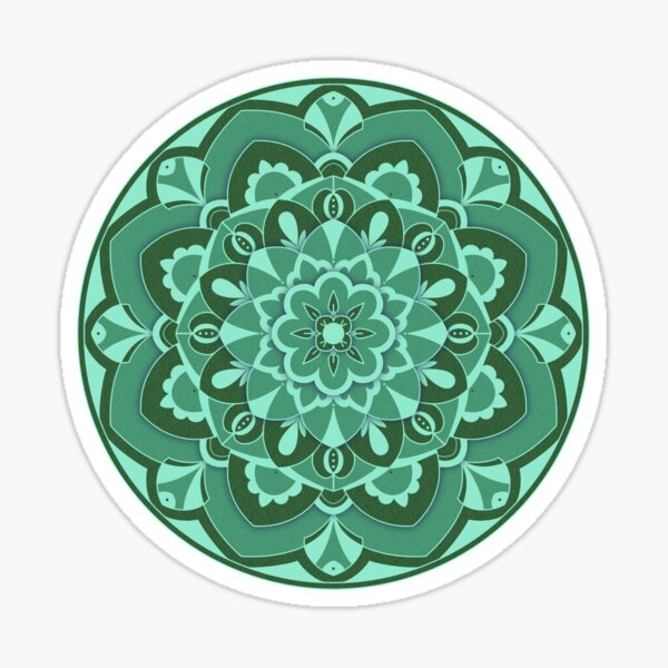 Mandala "Heart and Healing" digital art Sticker