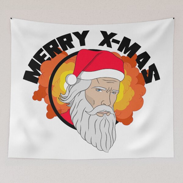 Item preview, Merry Xmas | cool action hero Santa Claus illustration designed and sold by ProdbyNiECO.