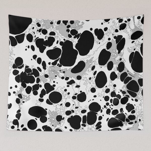 Item preview, Black White Gray Monochrome Bubble Paint Spilled Ink Mess Effect designed and sold by 5mmpaper.