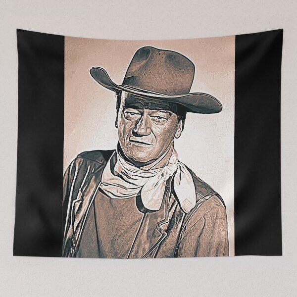 Item preview, John Wayne Art - vintage painting - D67 designed and sold by DecoVintage.