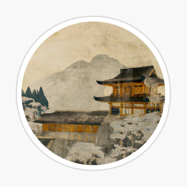 Item preview, Ukiyo-e Japanese Shinto temple design designed and sold by ArtisticNut.