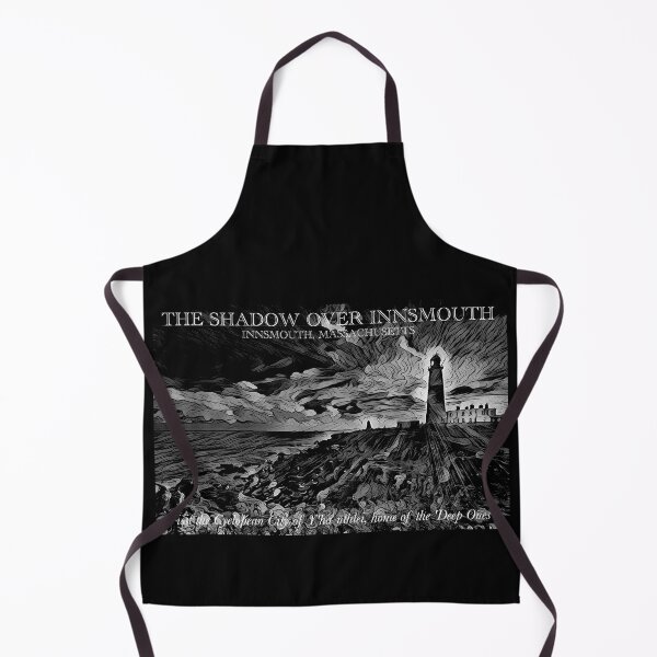 Item preview, The Shadow Over Innsmouth (Black & White) - Dagons Point - Visit the Cyclopean city of Y'ha-nthlei, home of the Deep Ones - spcreationsco22 designed and sold by SpCreationsCo22.