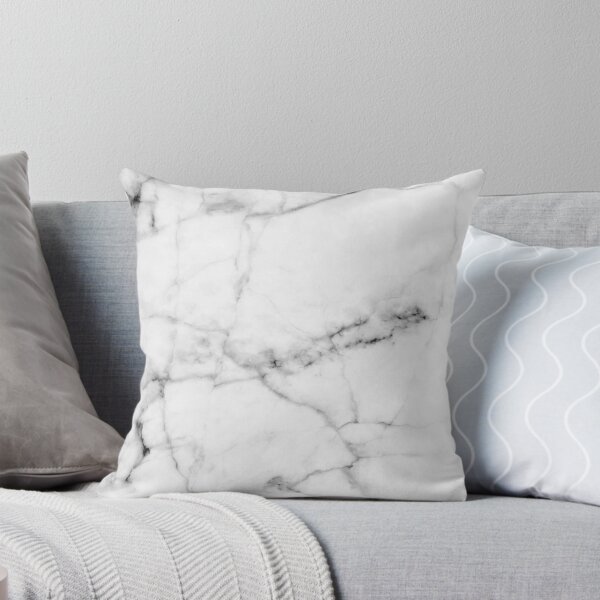 Item preview, Pure White Real Marble Dark Grain All Over designed and sold by 5mmpaper.