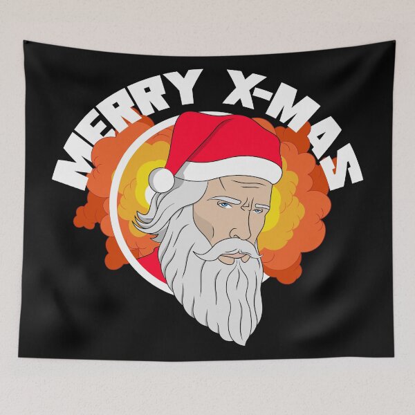 Item preview, Merry Xmas | cool action hero Santa Claus illustration designed and sold by ProdbyNiECO.