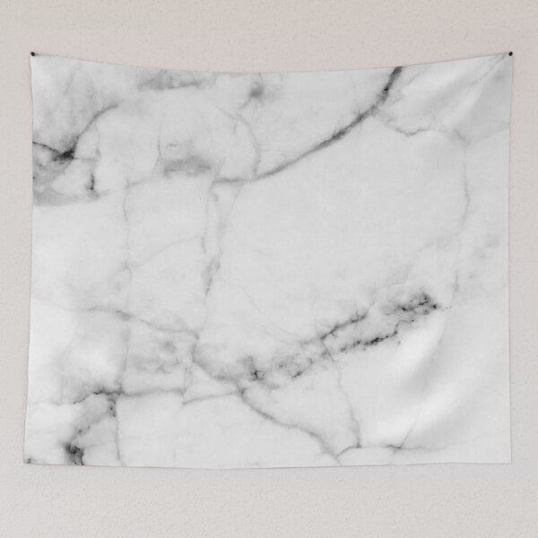 Item preview, Pure White Real Marble Dark Grain All Over designed and sold by 5mmpaper.