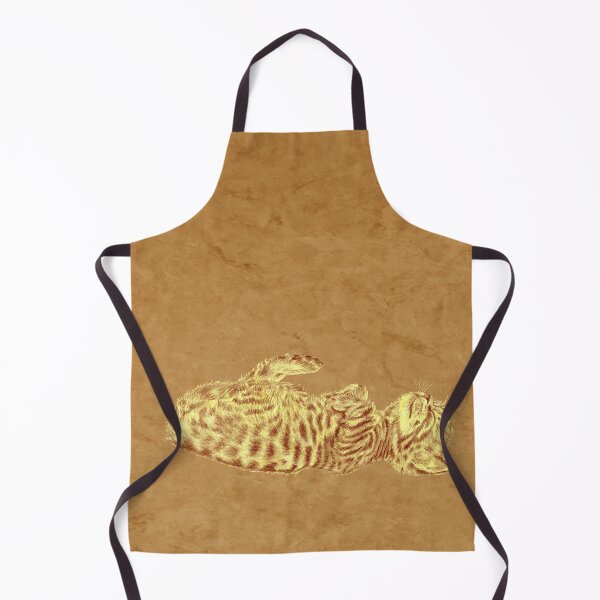 Item preview, Kitten sleeping on its back - brown marbled version designed and sold by SylvieG18.