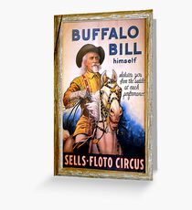 Antique Buffalo Bill Poster Greeting Card