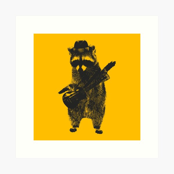 Item preview, Raccoon wielding ukulele designed and sold by autoboxdesign.