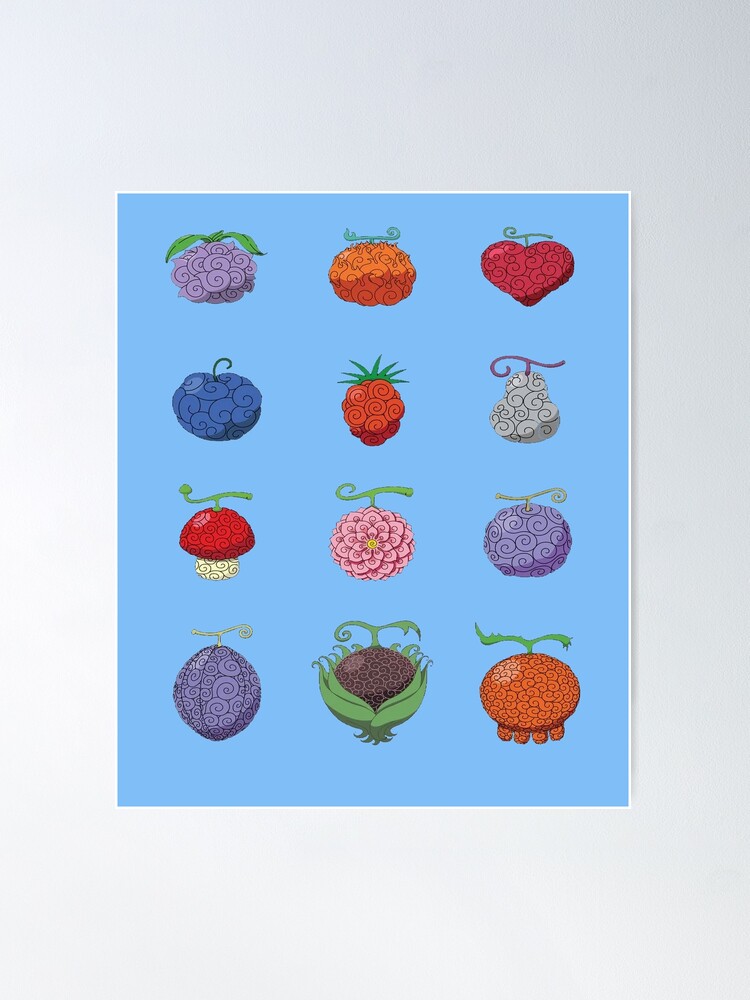 Gomu Gomu fruits' Poster, picture, metal print, paint by PRAM ON FIRE