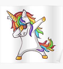 Einhorn tupfen Poster