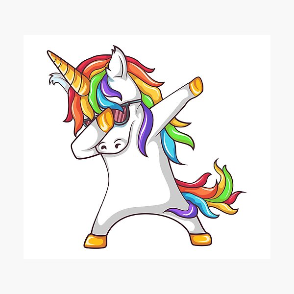 Einhorn abtupfen Fotodruck
