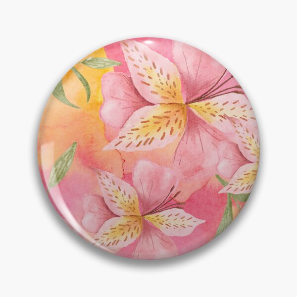 Item preview, Tropical Lily Flowers on Pink and Yellow background (4of4) designed and sold by DzineVine.