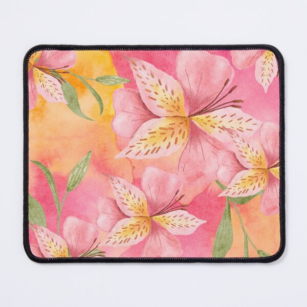 Item preview, Tropical Lily Flowers on Pink and Yellow background (4of4) designed and sold by DzineVine.