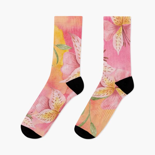 Item preview, Tropical Lily Flowers on Pink and Yellow background (4of4) designed and sold by DzineVine.