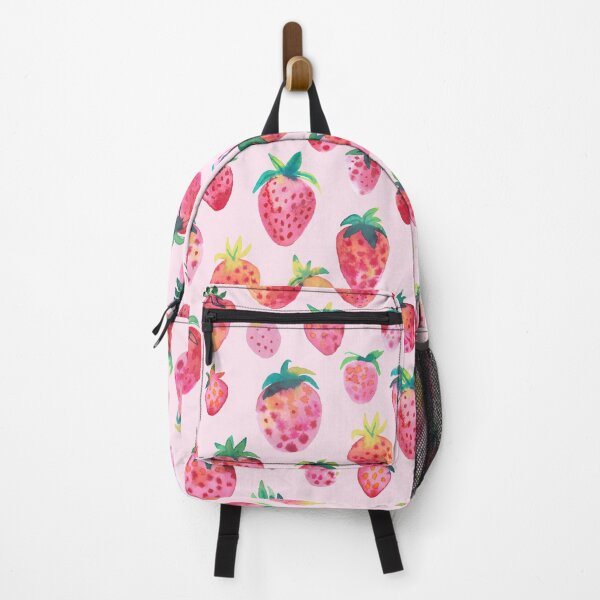 Item preview, Summery Delicious Watercolor Strawberry Print - Pink designed and sold by ninoladesign.