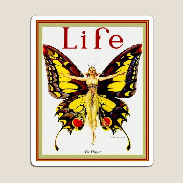 LIFE : Vintage 1922 Flapper Advertising Print Magnet