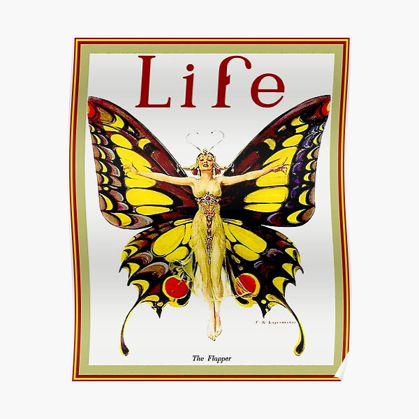 LIFE : Vintage 1922 Flapper Advertising Print Poster