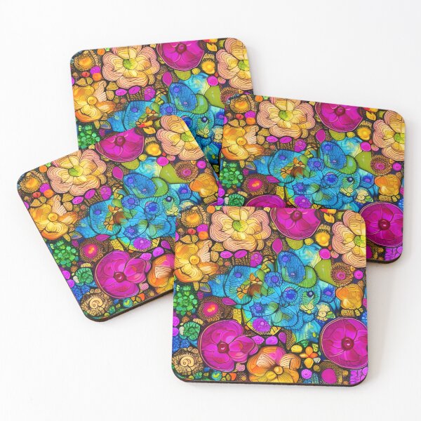 Item preview, Flower pattern wallpaper designed and sold by The Love Quill.