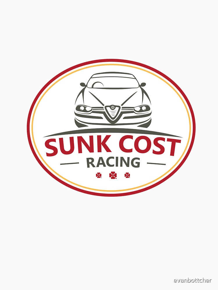Thumbnail 3 of 3, Baseball ¾ Sleeve T-Shirt, Sunk Cost Racing designed and sold by evanbottcher.