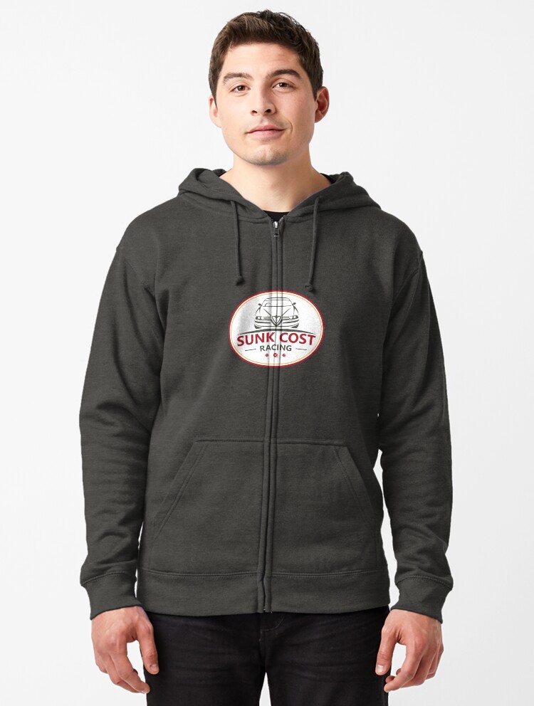 Thumbnail 1 of 5, Zipped Hoodie, Sunk Cost Racing designed and sold by evanbottcher.