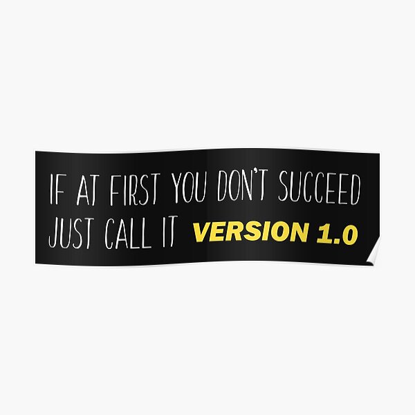 Version 1.0 - Funny Programming Jokes Poster