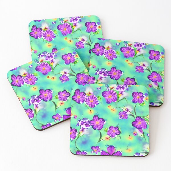 Item preview, Flower pattern wallpaper designed and sold by The Love Quill.