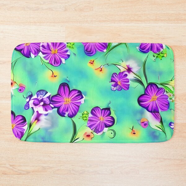 Item preview, Flower pattern wallpaper designed and sold by The Love Quill.