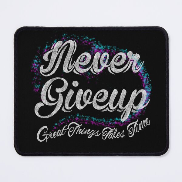 Item preview, Never Give Up, Motivational, Typography designed and sold by saimzgraphics.