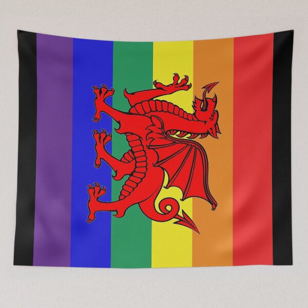 Item preview, LGBT+ Rainbow  Welsh Flag designed and sold by Aurorapod.