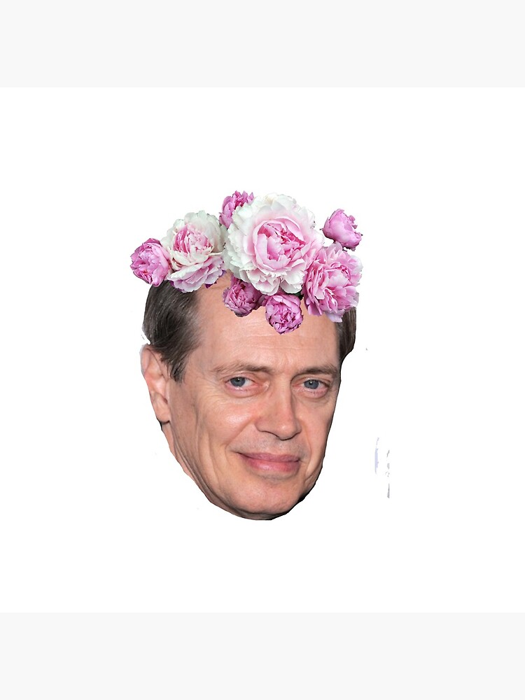 Steve Buscemi flower crown Throw Pillow