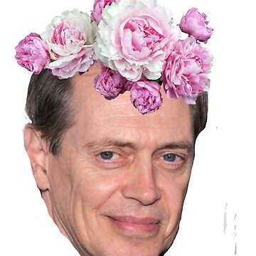 Steve Buscemi flower crown Throw Pillow