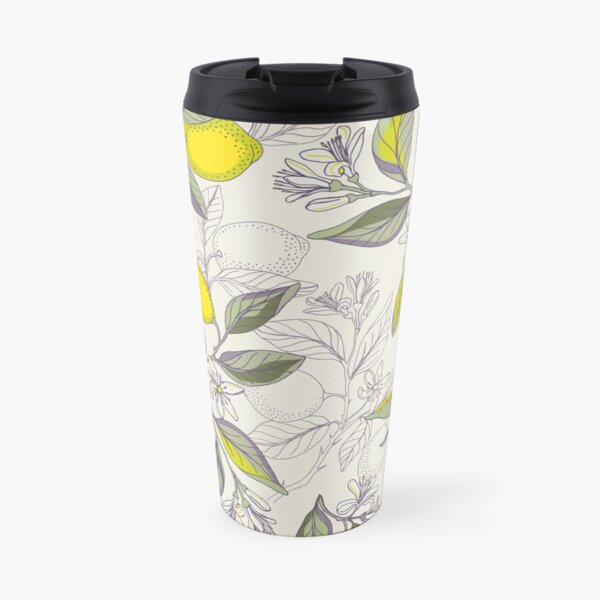 Lemon pattern Travel Mug