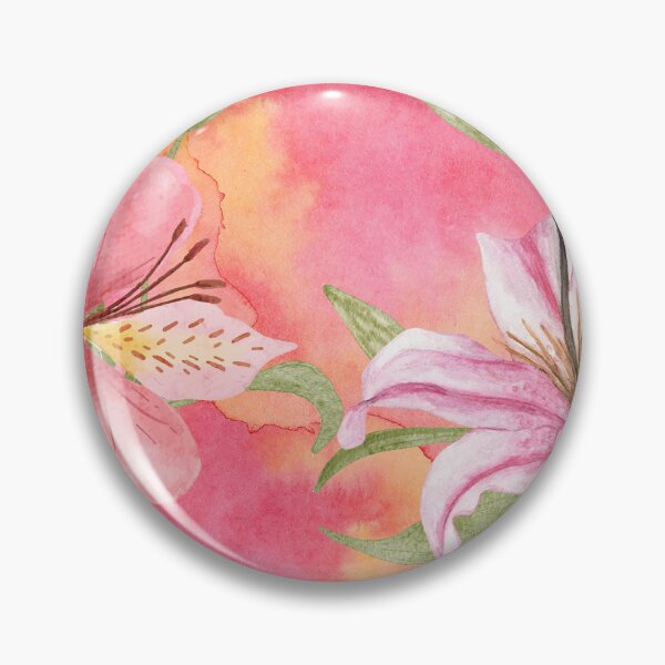 Item preview, Tropical Lilies on Pink and Yellow Background (3of4) designed and sold by DzineVine.
