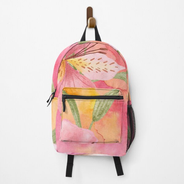 Item preview, Tropical Lilies on Pink and Yellow Background (3of4) designed and sold by DzineVine.