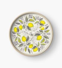 Lemon pattern Clock