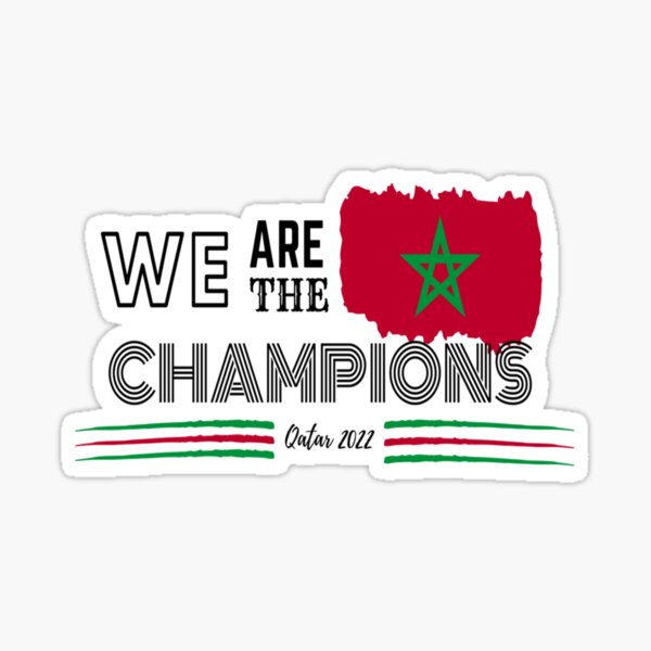 "we are the champions !!!" Sticker for Sale by letsgetartistic | Redbubble