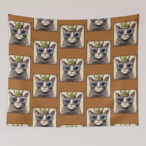 Item preview, cyberpunk cat in crown designed and sold by BraveNewDesigns.