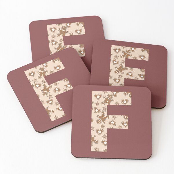Item preview, Gingerbread Pattern Monogram Letter F designed and sold by Coffee Lifestyle.