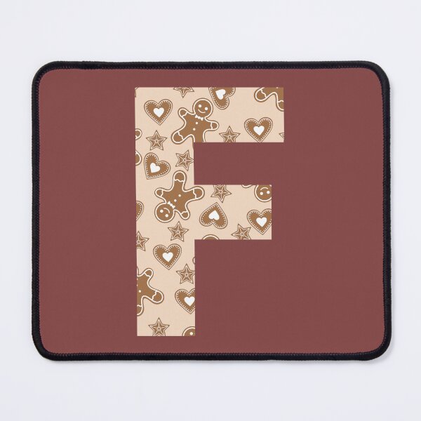Item preview, Gingerbread Pattern Monogram Letter F designed and sold by Coffee Lifestyle.