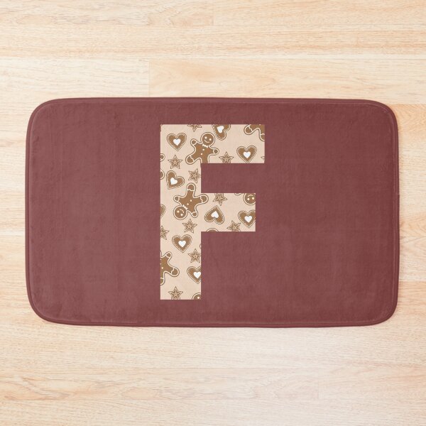 Item preview, Gingerbread Pattern Monogram Letter F designed and sold by Coffee Lifestyle.