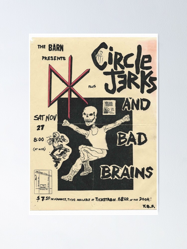 Circle Jerks Punk Show Flyer with Dead Kennedys and Bad Brains | Poster