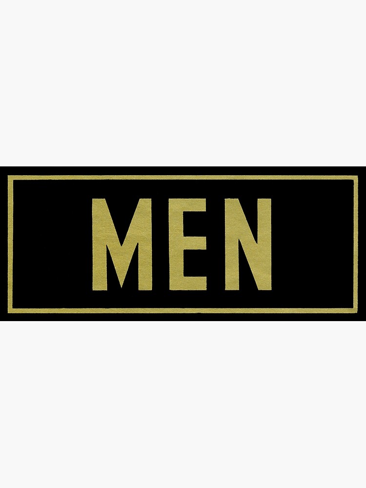 "Vintage Men's Room Sign" Poster for Sale by historicimage Redbubble